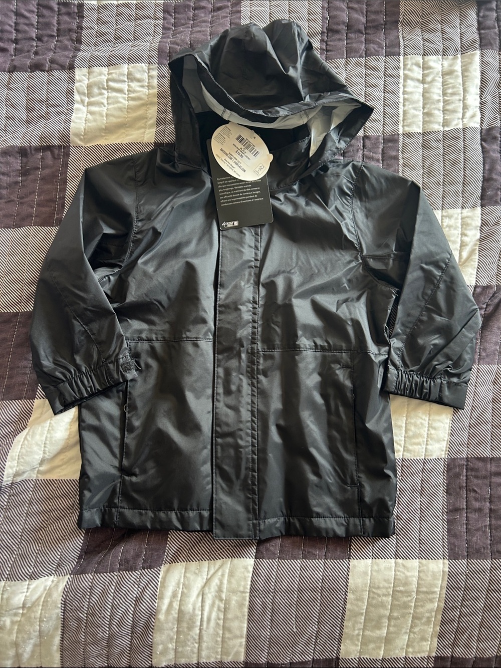 Bass Pro Shops Black Kids Hooded Raincoat